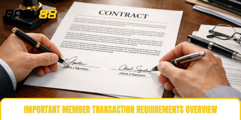 Important member transaction requirements overview Important member transaction requirements overview
