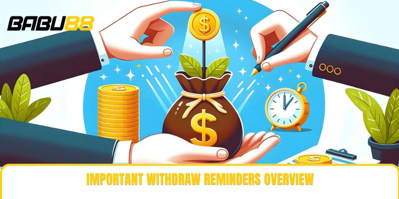 Important withdraw reminders overview Important withdraw reminders overview