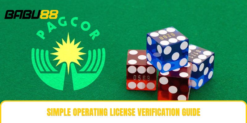 Simple operating license verification guide